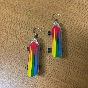 Triangle Skateboard Earrings